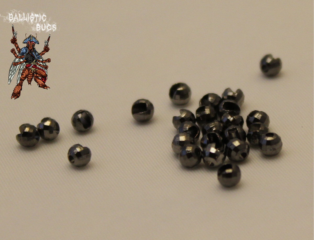 Tungsten Beads. 6mm Silt Black